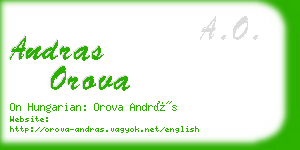 andras orova business card